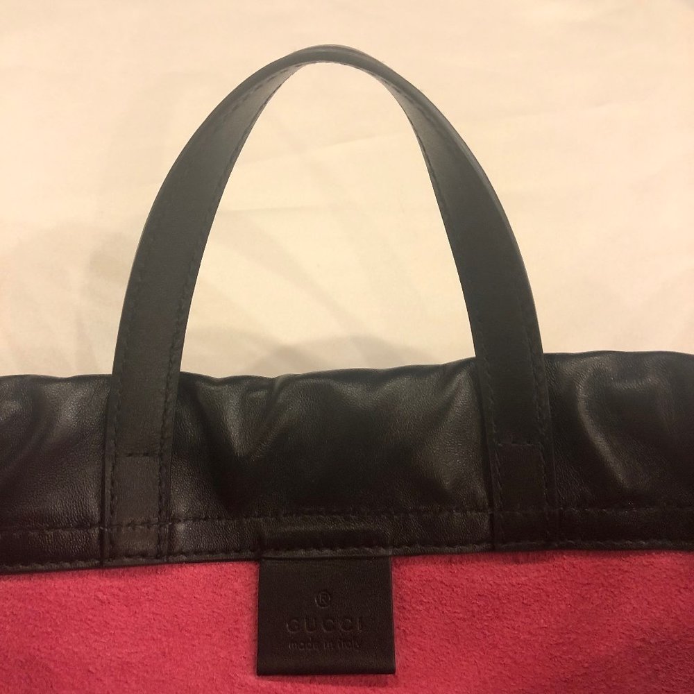 Gucci 2018 Leather Drawstring Backpack in Pink NEW WITH DUSTBAG - Picture 8 of 16